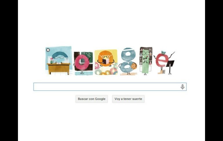 Google celebra hoy el Día del Maestro con coloridas imágenes de profesores. ESPECIAL /