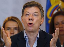 Juan Manuel Santos se encuentra en campaña para la reelección en los comicios del próximo domingo. ARCHIVO /