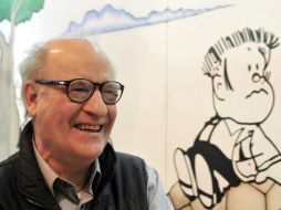 Los Príncipes destacaron de Quino 'la creación de personajes extraordinarios que a través de sus viñetas'. EFE /
