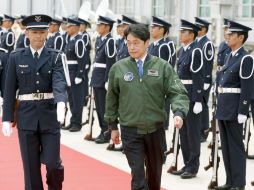 El Ministerio de Defensa chino durante ceremonia del 60 aniversario de la Fuerza Aérea de Defensa de China. AP /