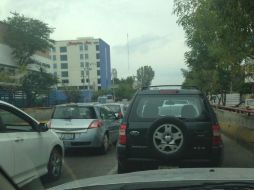 Recomiendan evitar López Mateos desde La Minerva hasta Plaza del Sol. Imagen de @Ivonner3 ESPECIAL /