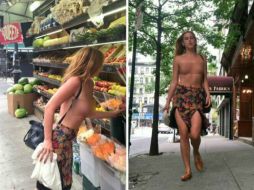 La joven de 22 años ha publicado dos fotos mostrando los senos en Nueva York. ESPECIAL /