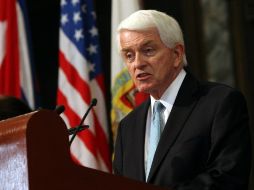 Thomas Donohue ofrece una conferencia en la Universidad de La Habana. EFE /