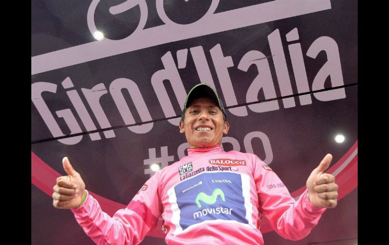 Nairo superó por 17 segundos a Fabio Aru y por 1.26 a su paisano Rigoberto Urán. EFE /