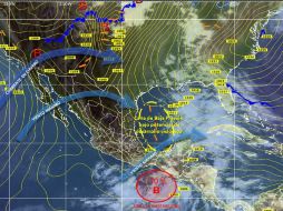 La zona de baja presión se mantiene bajo vigilancia por las fuertes precipitaciones que provocará. TOMADA DE @conagua_clima  /