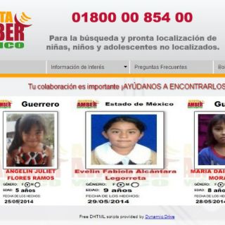 Crean sitio de Alerta Amber a nivel nacional