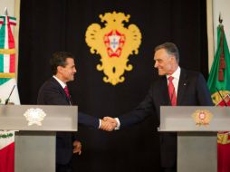 Peña Nieto confía en que los acuerdos firmados con Portugal puedan traducirse en desarrollo económico y generación de empleos. ESPECIAL /