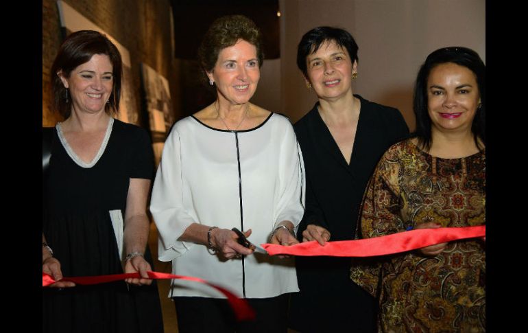La directora del INBA, María Cristina García Cepeda, inaugura el pabellón en la 14 Bienal de Arquitectura en Venecia. NTX /