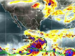 El sistema se localiza aproximadamente a 650 kilómetros al sur-sureste de Acapulco. Tomada de @conagua_clima. ESPECIAL /