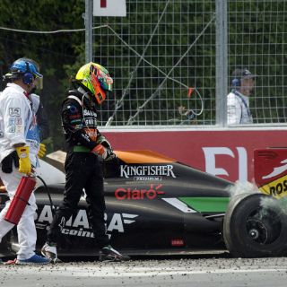 Sergio Pérez recibe sanción por su choque