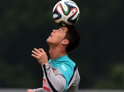 Ronaldo entrena junto con sus compañeros de la Selección de Portugal. AFP /
