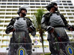 Policías de 35 países participan desde este lunes en las labores de seguridad de la Copa del Mundo. AFP /
