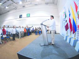 La inauguración de la Macrorrueda de Negocios estuvo presidida por el gobernador Aristóteles Sandoval Díaz. ESPECIAL /