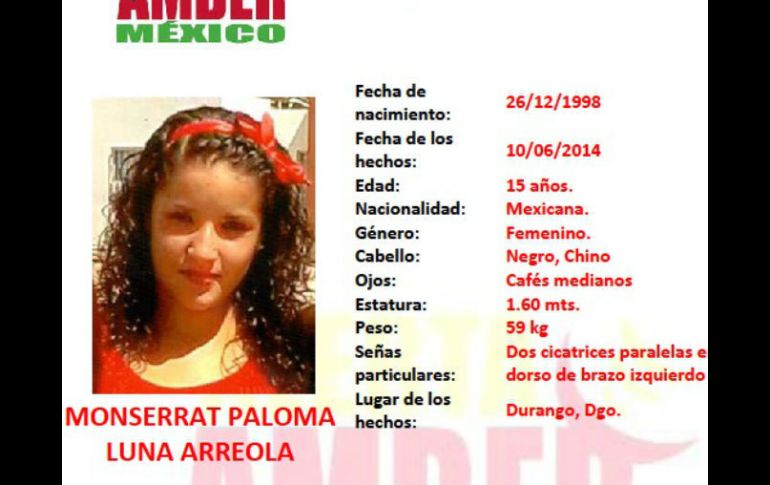 Monserrat Paloma salió de su casa el pasado 10 de junio. ESPECIAL /