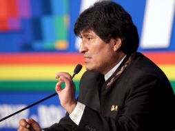 El presidente de Bolivia, Evo Morales, en conferencia de prensa en la clausura de la cumbre del G77. EFE /