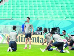 Entrenamiento de la selección portuguesa, con Cristiano Ronaldo. AFP /