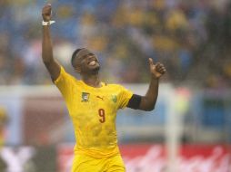 La estrella de Camerún, Samuel Eto'o durante su debut en el Mundial ante México. MEXSPORT /
