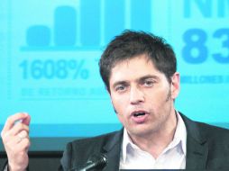 El ministro Axel Kicillof aseguró que el objetivo del Gobierno es “seguir pagando los vencimientos de su deuda reestructurada. AFP /
