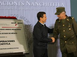 Peña Nieto inaugura las instalaciones de la Base de Operaciones Nanchititla. NTX /