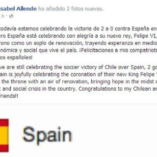 Isabel Allende crea controversia en Facebook