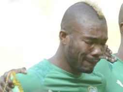 Las lágrimas de Die Serey han recorrido las redes sociales, así como el rumor de que se había enterado de la muerte de su padre. EFE /