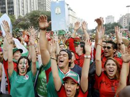 Miles de mexicanos se encuentran en Brasil para apoyar a la Selección mexicana en el Mundial. ARCHIVO /