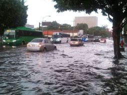 Imagen de las afectaciones en Avenida 16 de Septiembre y Niños Héroes.  /