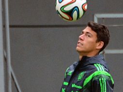 El también jugador del Espanyol durante entrenamiento con la Selección previo al partido contra Croacia en el Mundial. AFP /