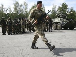 La autoproclamada República Popular de Donetsk se compromete a hacer un cese el fuego también. EFE /