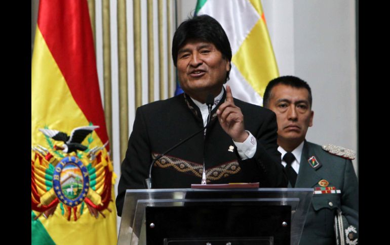 Evo Morales, presente en el informe de la UNODC, se comprometió a seguir trabajando en la reducción de cocales. EFE /