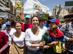 María Corina Machada encabezó las manifestaciones contra el presidente Nicolás Maduro. EFE /