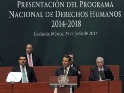 El Presidente dice que su administración trabaja con determinación en favor de los derechos humanos. NTX /