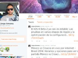 El día 23, la cuenta compartió un enlace para ver el partido de México contra Croacia. ESPECIAL /