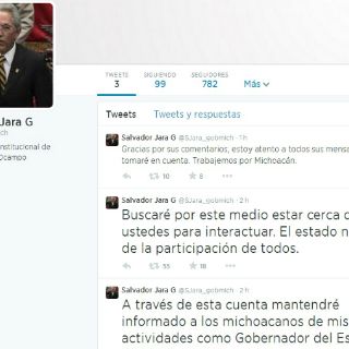 Nuevo gobernador michoacano abre cuenta de Twitter