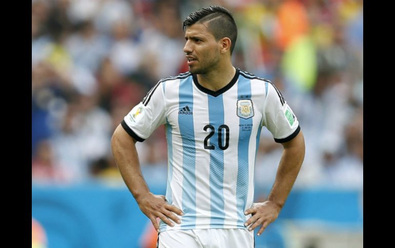Sergio Agüero no ha tenido un buen desempeño con la Albicelste. EFE /