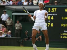 Rafael Nadal celebra la victoria. Su siguiente rival será Mikhail Kukushkin, quien derrotó a Frank Dancevic. AP /