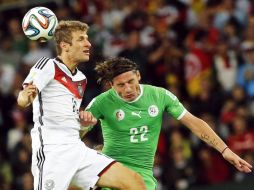 Thomas Müller ha sido víctima de burlas por su accidentada caída. EFE /