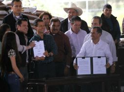 El Presidente encabezó un evento junto al gobernador Aristóteles Sandoval.  /
