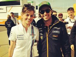 La disculpa de Sergio Pérez a Sussie Wolf es acompañada de una fotografía que muestra a los dos pilotos. Foto: @SChecoPerez. ESPECIAL /