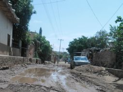 Así luce la calle ante el paro de los trabajos de pavimentación.  /