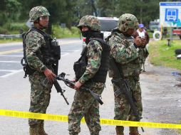 Elementos del Ejército Mexicano acordonaron la zona. ARCHIVO /
