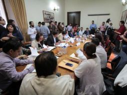 Imagen de la reunión de la comisión de Asuntos Electorales. ESPECIAL /