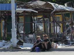 Slaviansk después de los insurgentes. Los residentes de Donetsk temen que la ciudad sea destruida, igual que la primera. AP /
