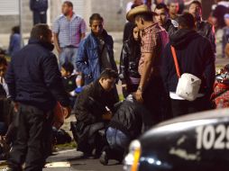 En el lugar había más de 400 policías tratando de resguardar la seguridad de los asistentes. SUN /