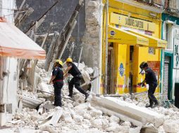 En el interior del predio se encontraban albañiles y soldadores; se preparaban para comenzar a trabajar cuando ocurre el derrumbe. NTX /