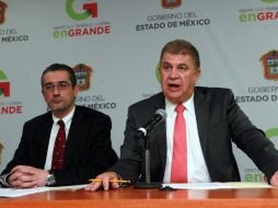 El procurador Alejandro Gómez  y el secretario general de Gobierno mexiquense, José Manzur confirmaron la noticia. SUN /