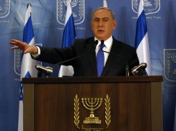 Benjamín Netanyahu ofrece una conferencia de prensa para hablar de la situación en el país. AFP /