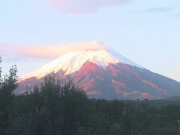 Belleza. Las luces rojizas del amanecer andino, parecen querer sacar de su modorra al bello y altivo Cotopaxi.  /