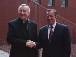 Pietro Parolin, a su llegada a la ciudad de México. SUN /