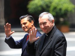 El secretario de Estado Vaticano, Pietro Parolin, con el Presidente Peña Nieto. EFE /